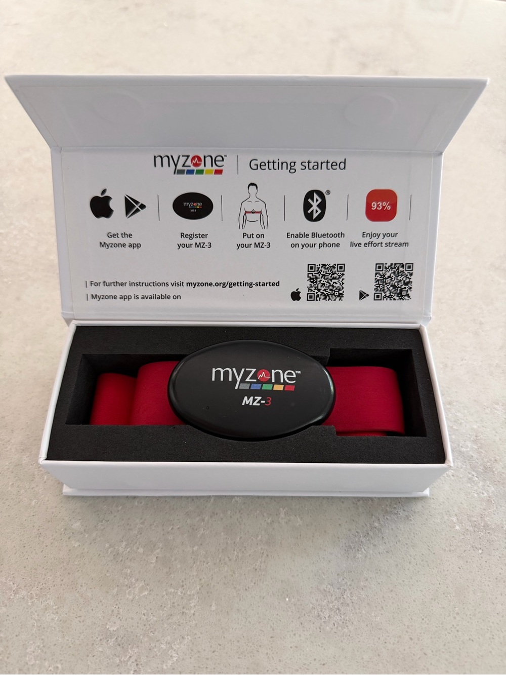 MZ-3 Red Heart Rate Monitor Chest Strap -